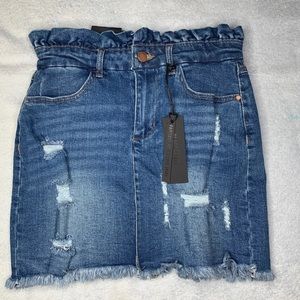 Black label Distressed skirt